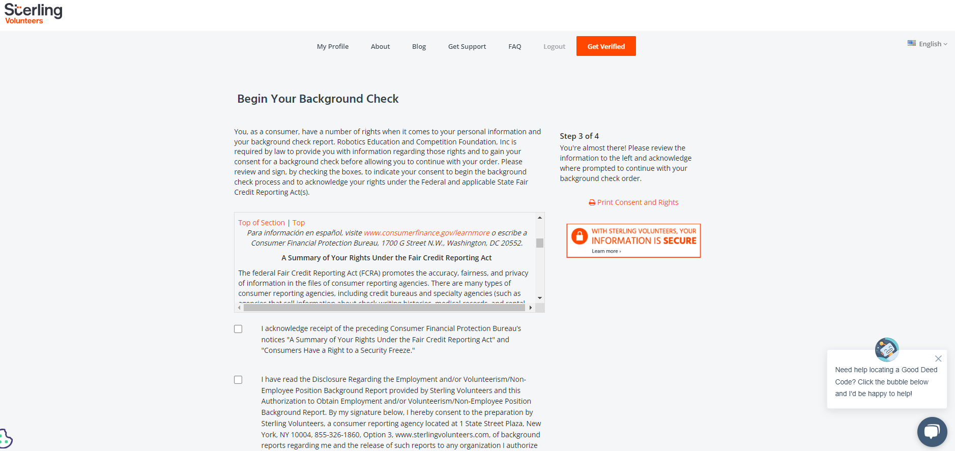 krok kontroly pozadí 10a