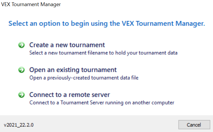 The Tournament Manager Software running in a computer lab for the CIG